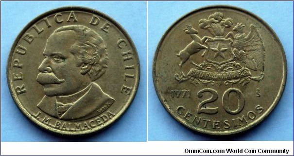 Chile 20 centesimos.
1971 (III)