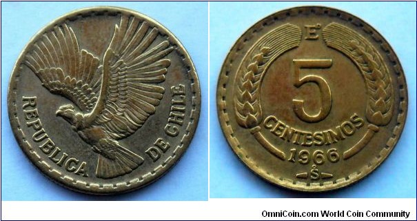 Chile 5 centesimos.
1966 (II)