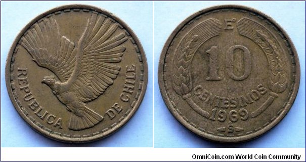 Chile 10 centesimos.
1969 (II)