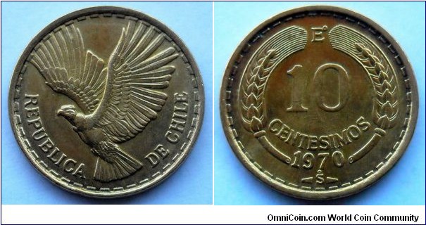 Chile 10 centesimos.
1970