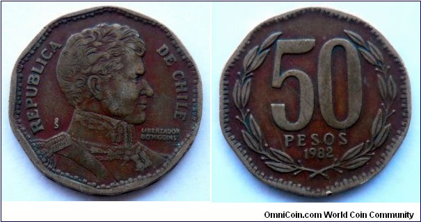 Chile 50 pesos.
1982