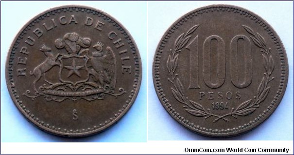 Chile 100 pesos.
1994