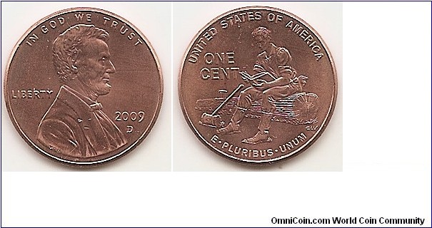 1 Cent
KM#442
2.5000 g., Copper-nickel clad copper, 19.0 mm. Series: Lincoln bicentennial Obv: Right facing portrait of President Abraham Lincoln (1809-1865), is accompanied with the motto 