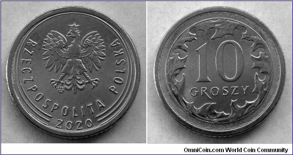 Poland 10 groszy.
2020