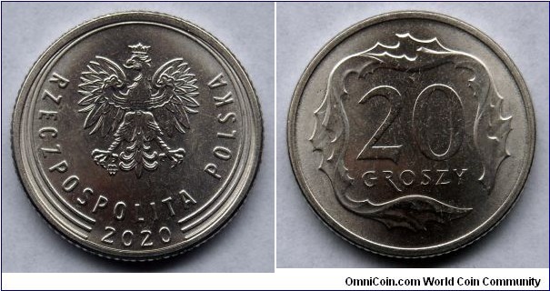 Poland 20 groszy.
2020