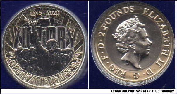 £2 75th Anniversary of the end of WWII, Victory 1945-2020