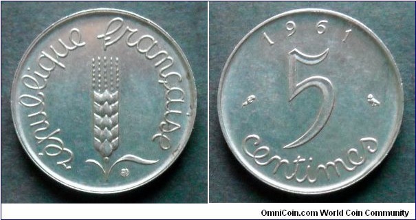 France 5 centimes.
1961