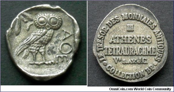 Token Collection BP - Le Tresor des Monnaies Antiques. Athenes Tetradrachme.