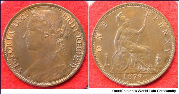 UK penny 1879. Freeman  098. Small date.