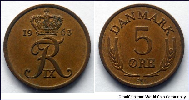 Denmark 5 ore.
1963 (III)
