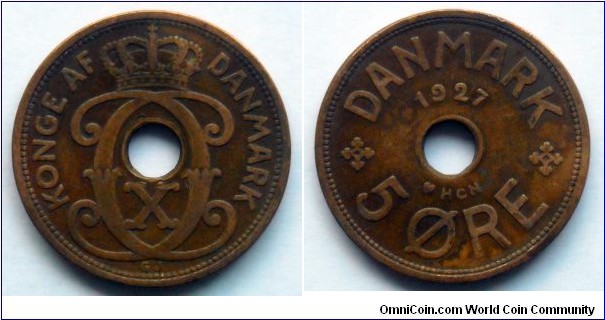 Denmark 5 ore.
1927