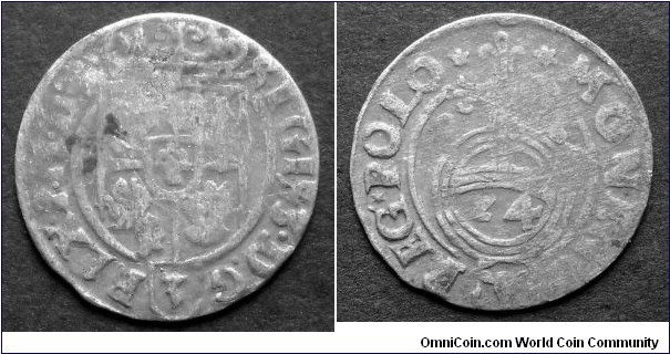 Polish-Lithuanian Commonwealth. King Sigismund III Vasa.
Półtorak (3 Polker) 1626. Ag.