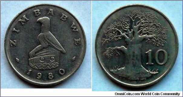 Zimbabwe 10 cents.
1980 (II)