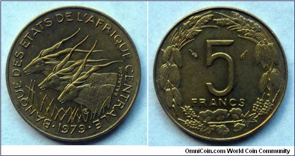 Central African States 5 francs.
1979 (II)