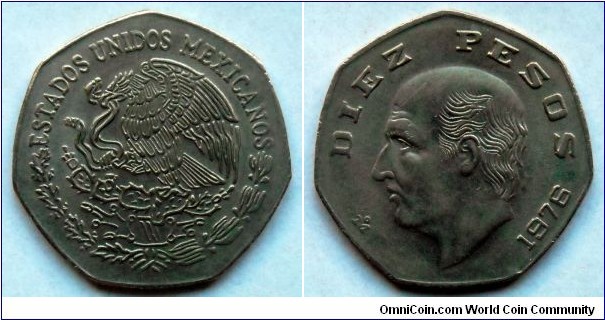Mexico 10 pesos.
1976 (II)