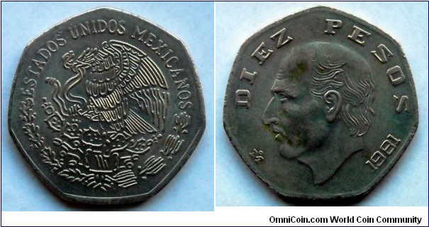 Mexico 10 pesos.
1981 (II)
