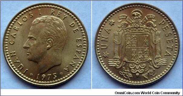 Spain 1 peseta.
1975 (1980)