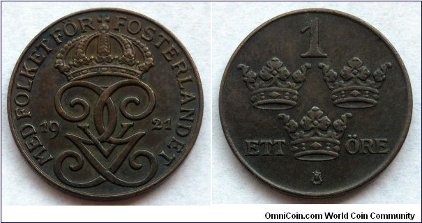 Sweden 1 ore.
1921 (II)