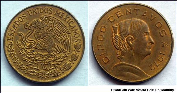 Mexico 5 centavos.
1972