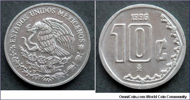 Mexico 10 centavos.
1996