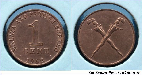 Malaya and British Borneo 1 cent. 1962 (II)