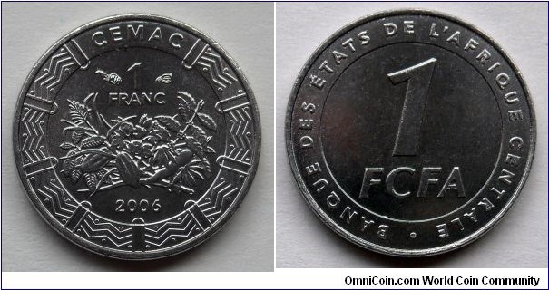 Central African States 1 franc CFA.
2006 (II)