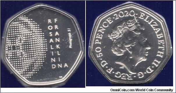 50p Innovation in Science Series Rosalind Franklin 1920-1958 commemorating her 100th birthday