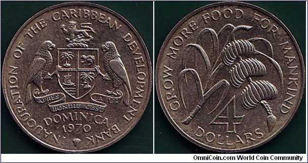 Dominica 1970 4 Dollars.