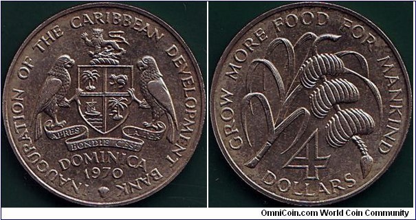 Dominica 1970 4 Dollars.