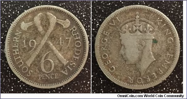 Southern Rhodesia Sixpence