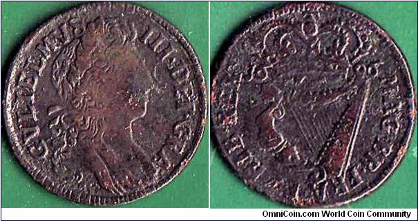 Ireland 1696 1/2 Penny.
