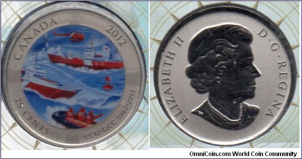 25c 5oth Anniversary of the Canadian Coast Guard 