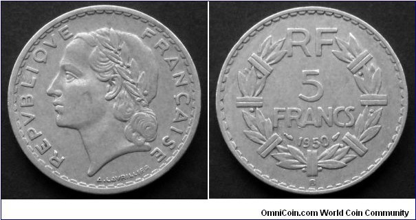 France 5 francs.
1950 B