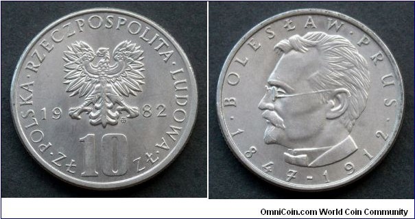 Poland 10 złotych.
1982 (II)