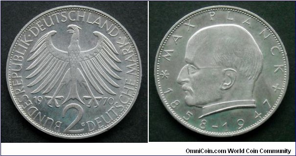 German Federal Republic (West Germany) 2 mark. 1970 G