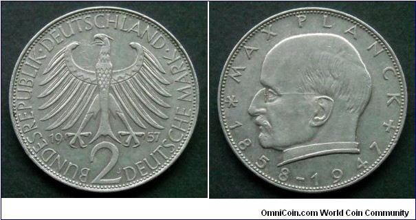 German Federal Republic (West Germany) 2 mark.
1957 J