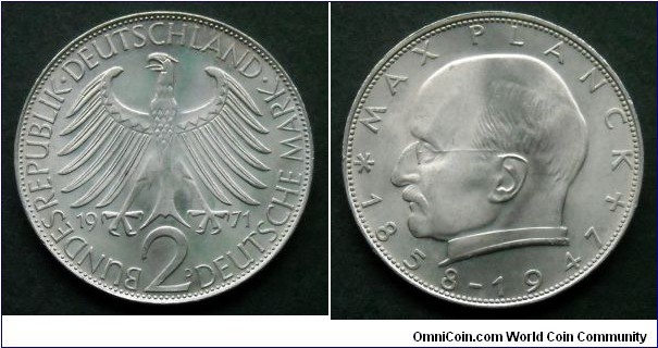 German Federal Republic (West Germany) 2 mark.
1971 D