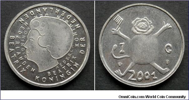 Netherlands 1 gulden.
2001, Last gulden.