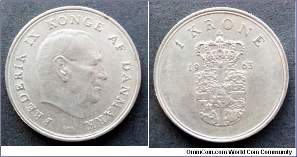 Denmark 1 krone.
1963 (II)