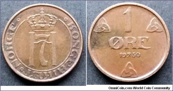 Norway 1 ore.
1950