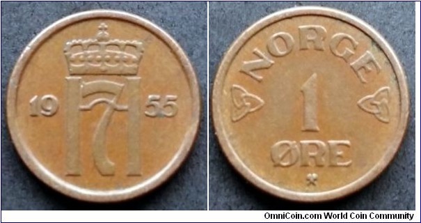 Norway 1 ore.
1955 (II)