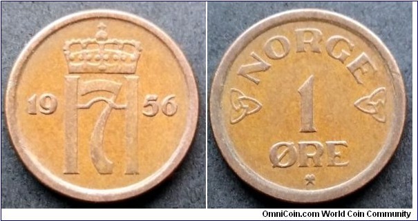 Norway 1 ore.
1956