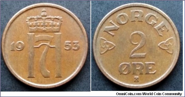 Norway 2 ore.
1953