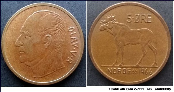 Norway 5 ore.
1966