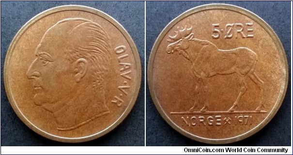 Norway 5 ore.
1971