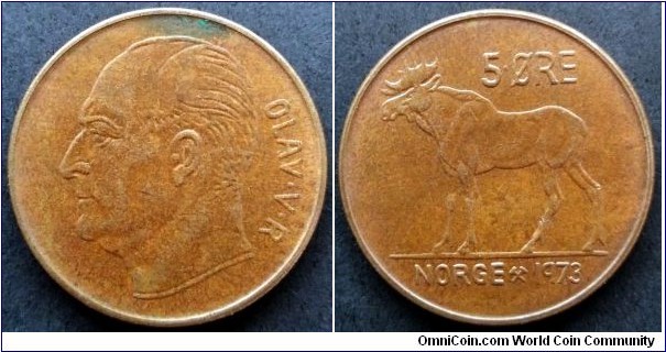 Norway 5 ore.
1973