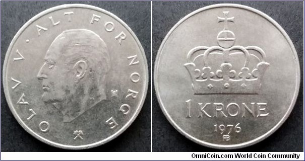 Norway 1 krone.
1976