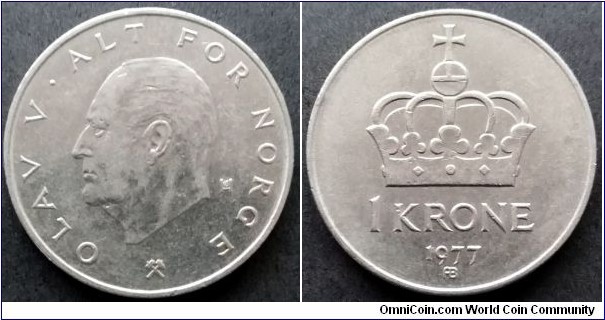 Norway 1 krone.
1977 (II)