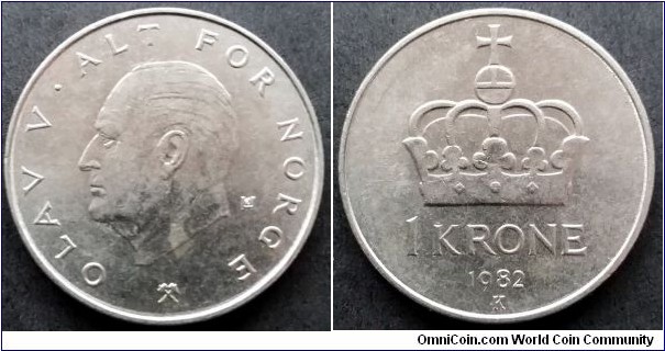 Norway 1 krone.
1982
