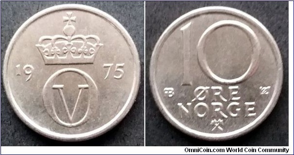 Norway 10 ore.
1975